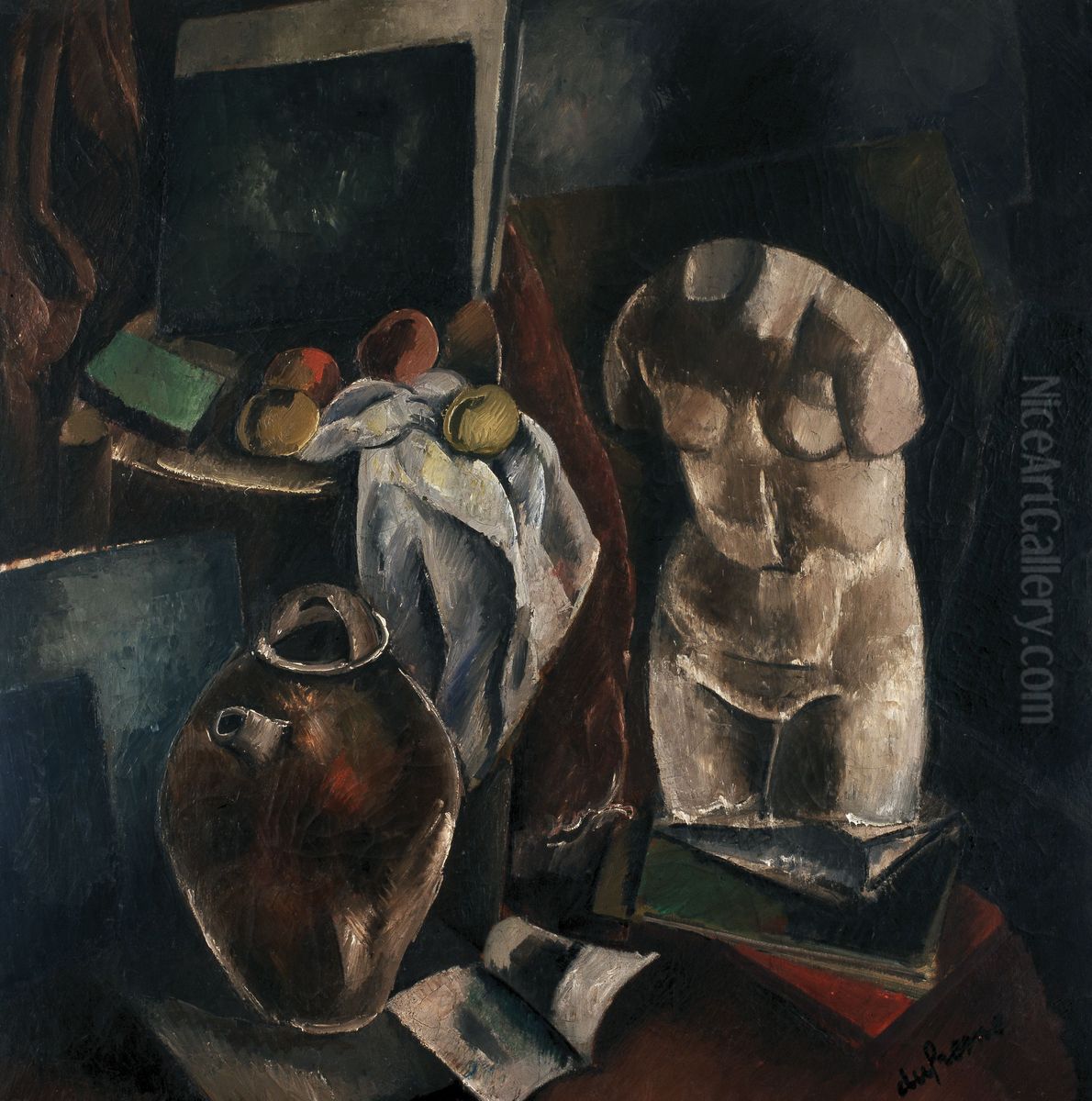 Still Life with Torso Oil Painting by Charles Georges Dufresne