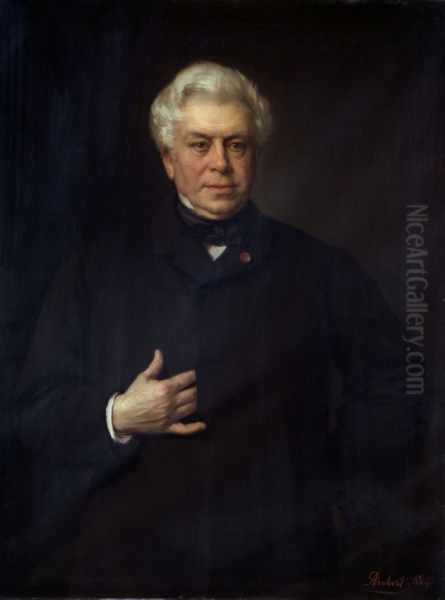 Portrait of the Professor Adolphe Burggraeve Oil Painting by Alexandre Robert