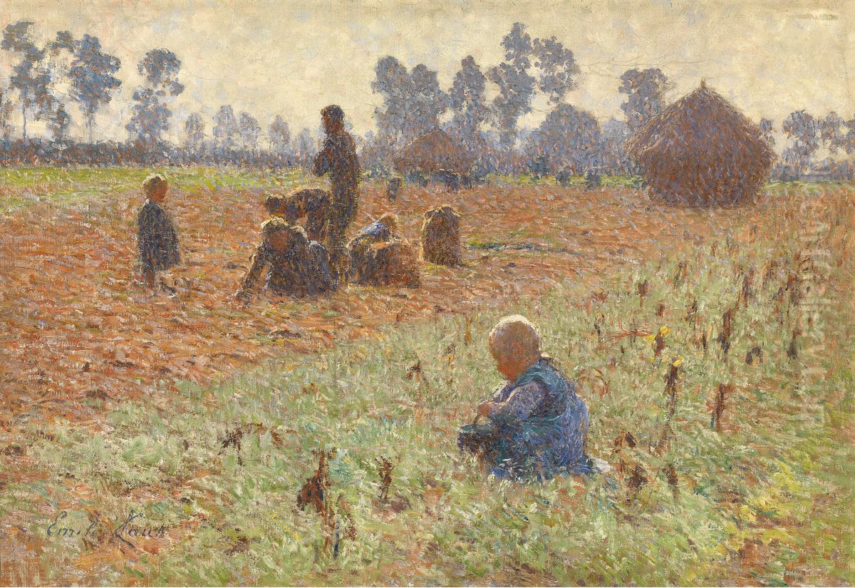 Gathering Corn Oil Painting by Emile Claus