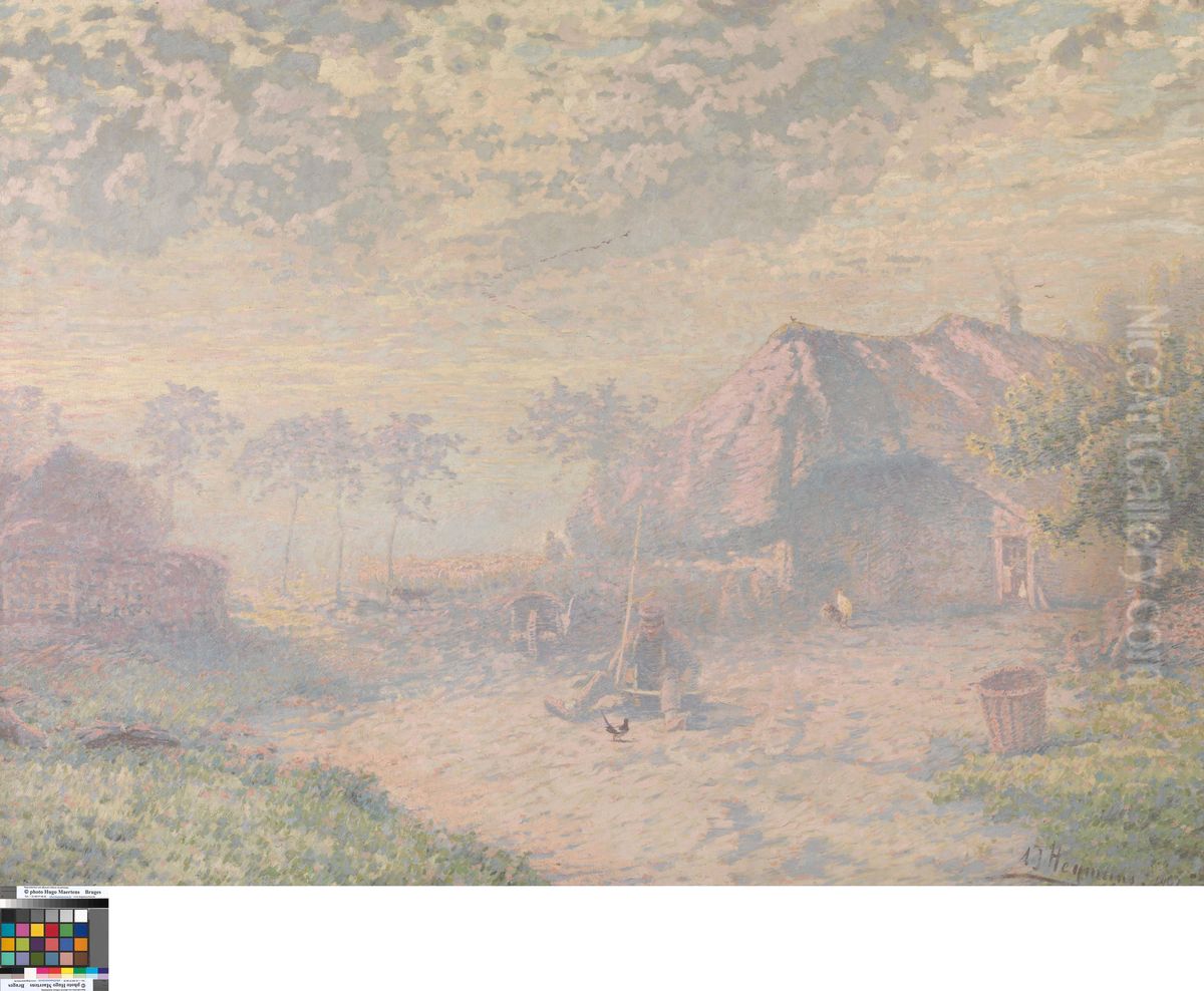 Early Morning Oil Painting by Adriaan Jozef Heymans