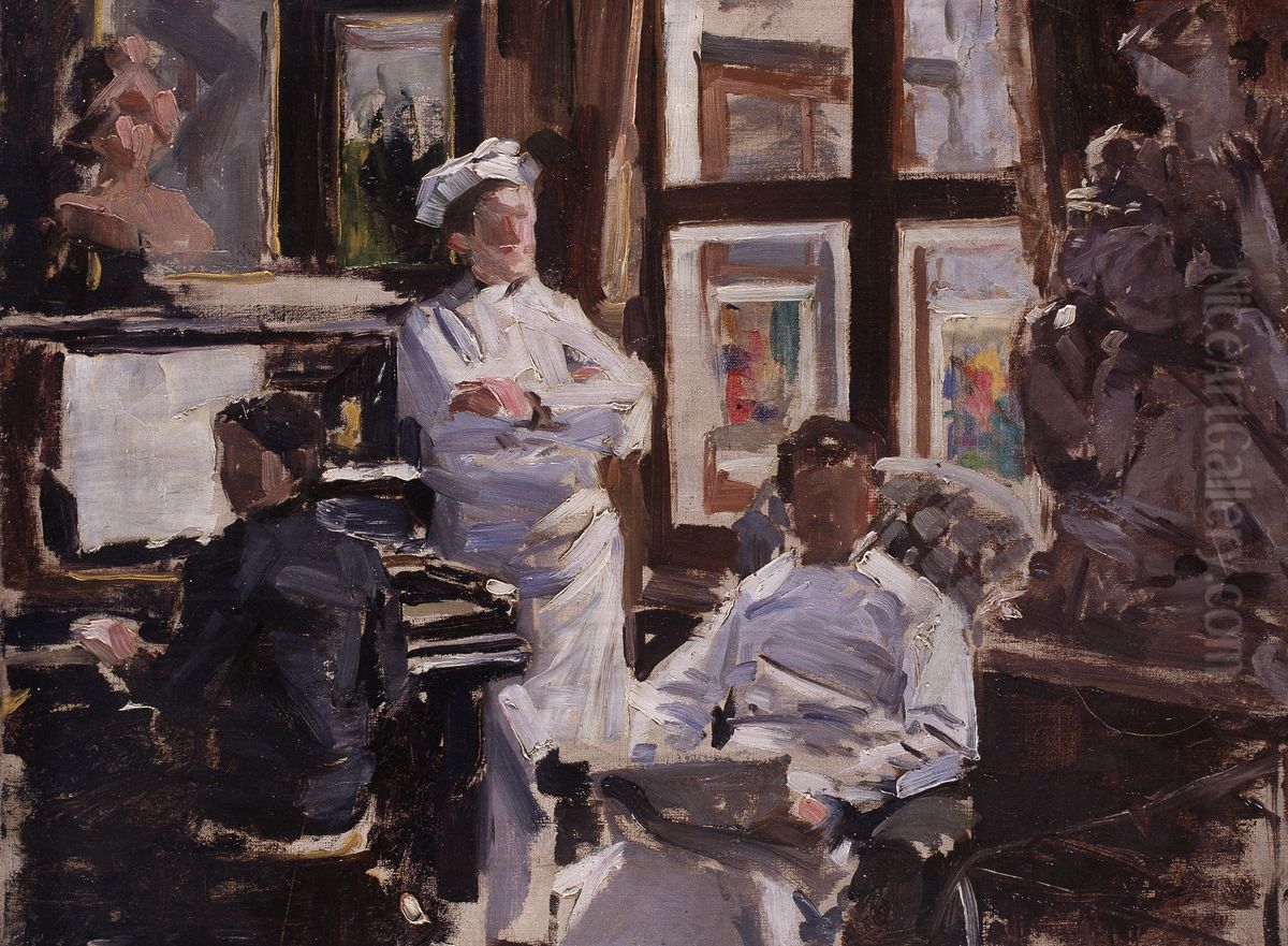 The Pastry Chefs or The Vanaise Brothers (study) Oil Painting by Gustaaf Vanaise