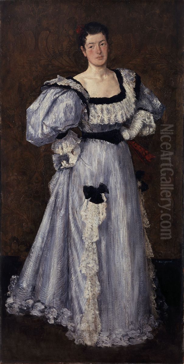 Portrait of Helene Roulet, the Wife of the Artist Adolphe Crespin Oil Painting by Henri Evenepoel