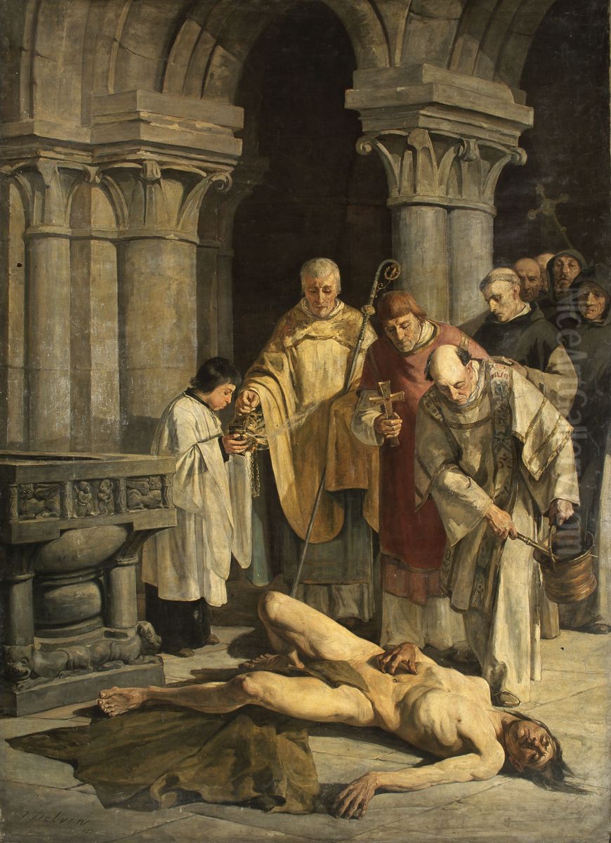 Exorcism Oil Painting by Jean Delvin