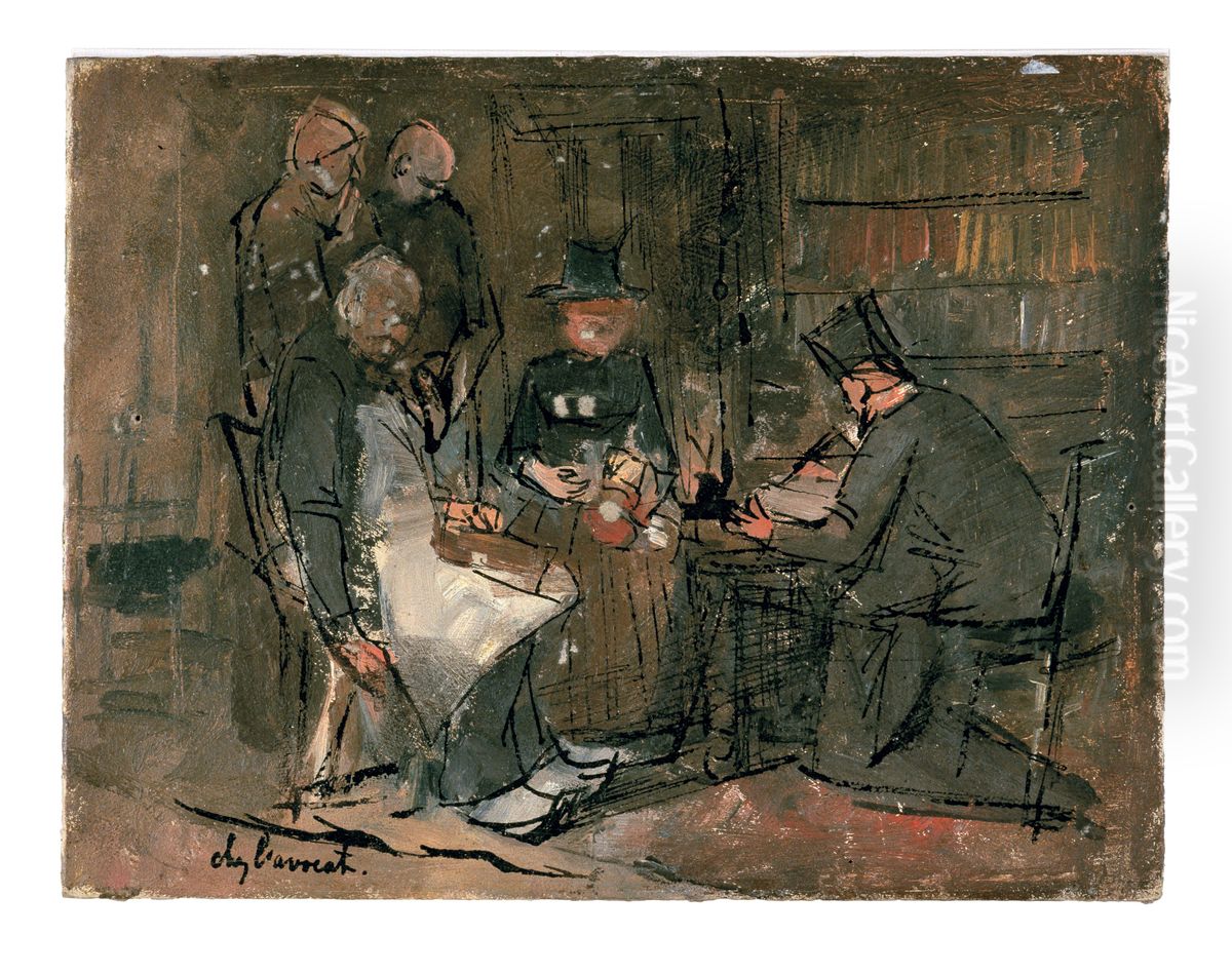 At the Lawyer's Office (study) Oil Painting by Jan Toorop