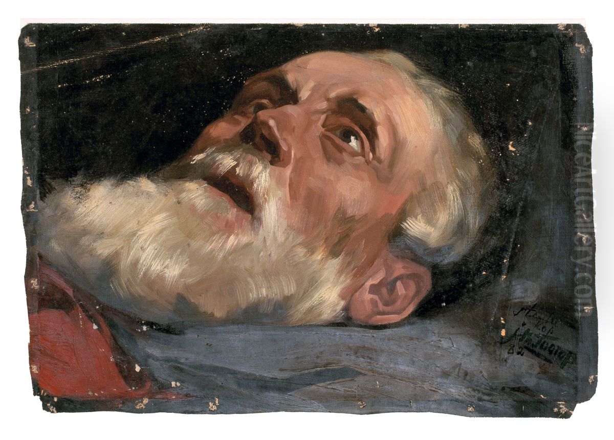 Head of an Old Man (study) Oil Painting by Jan Toorop