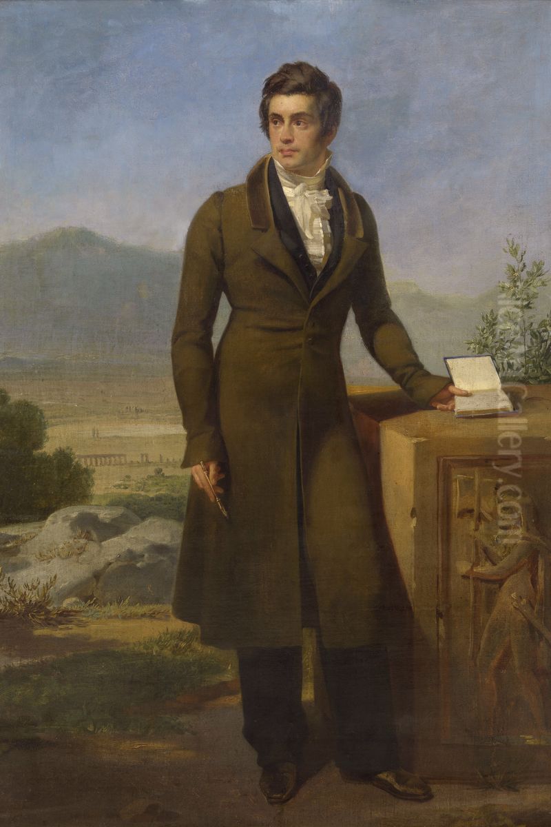 Self-portrait Oil Painting by Jodocus Josse Sebastiaen Van Den Abeele