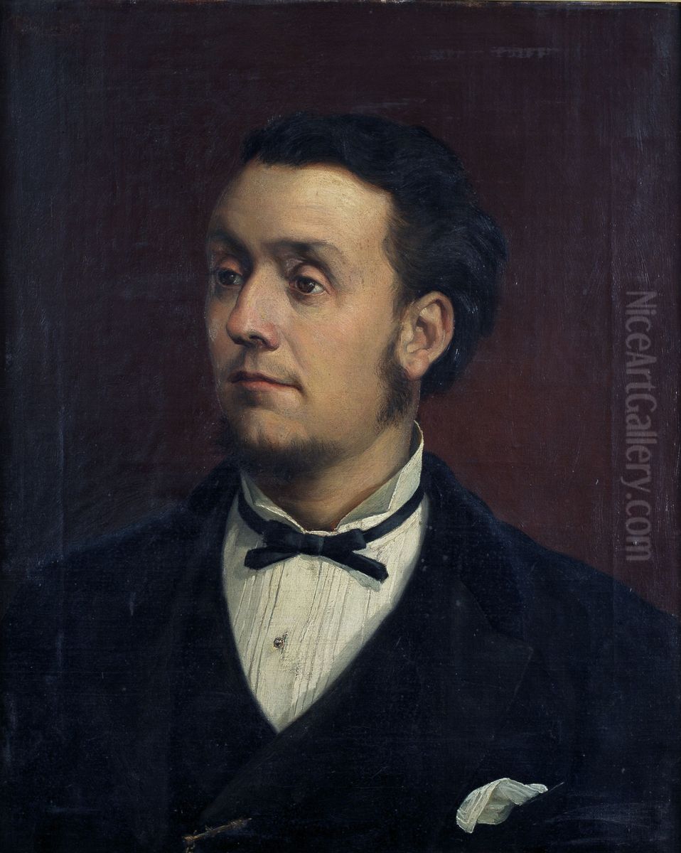 Portrait of the Artist Gustave Kasteleyn Oil Painting by Theophile Marie Francois Lybaert