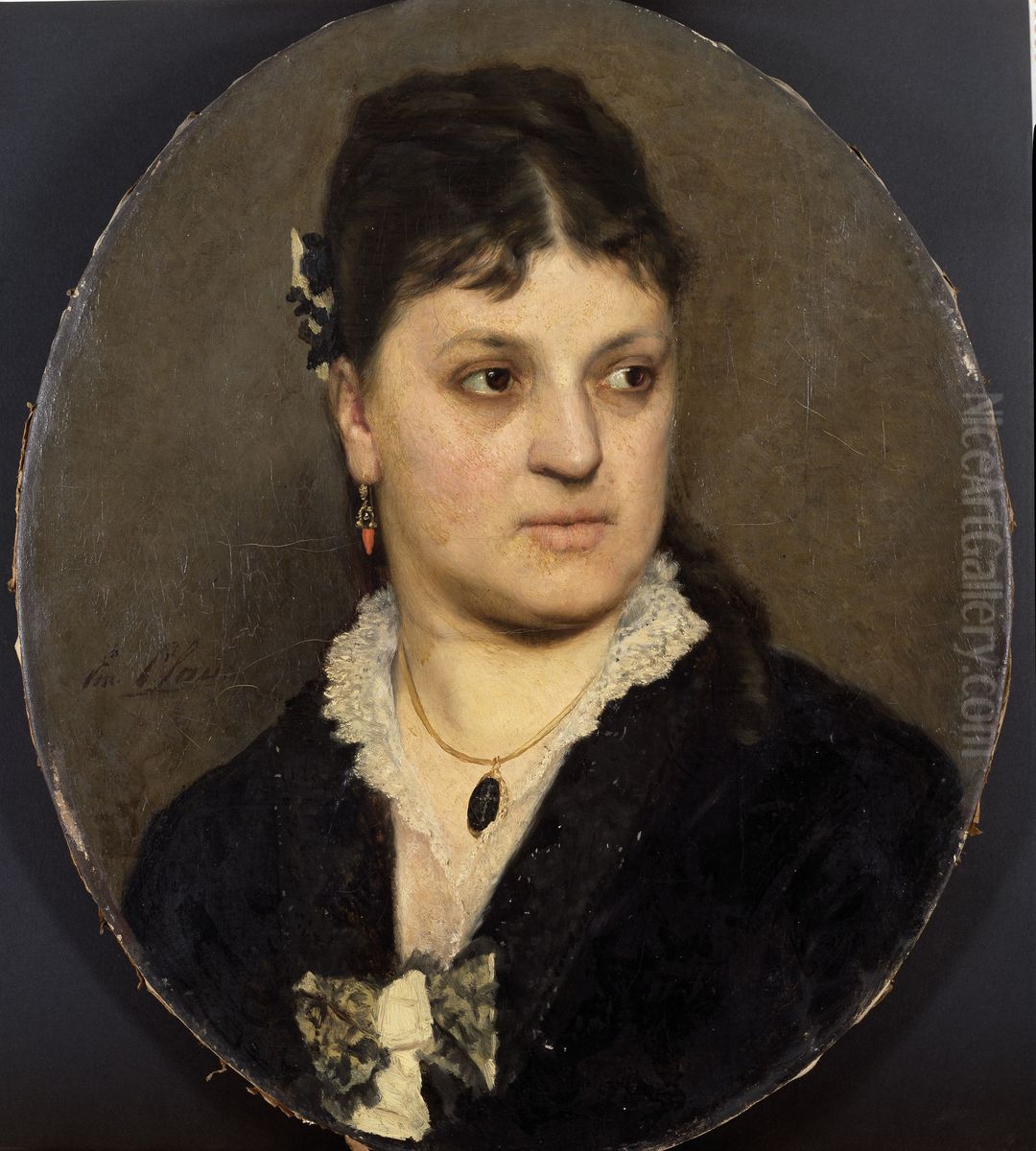 Portrait of the Artist Marie Moreels Oil Painting by Emile Claus