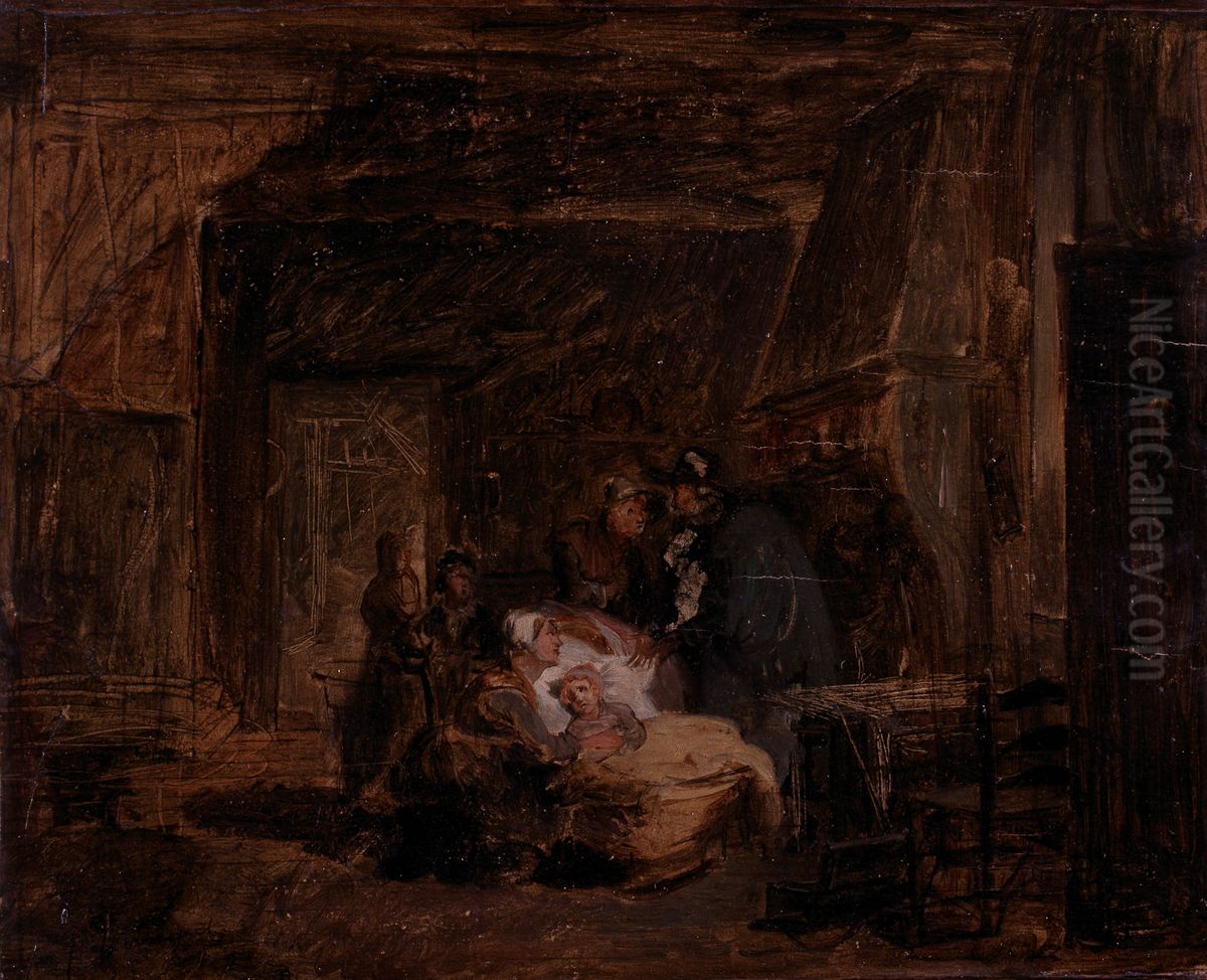 The Village Doctor Oil Painting by Jozef Geirnaert