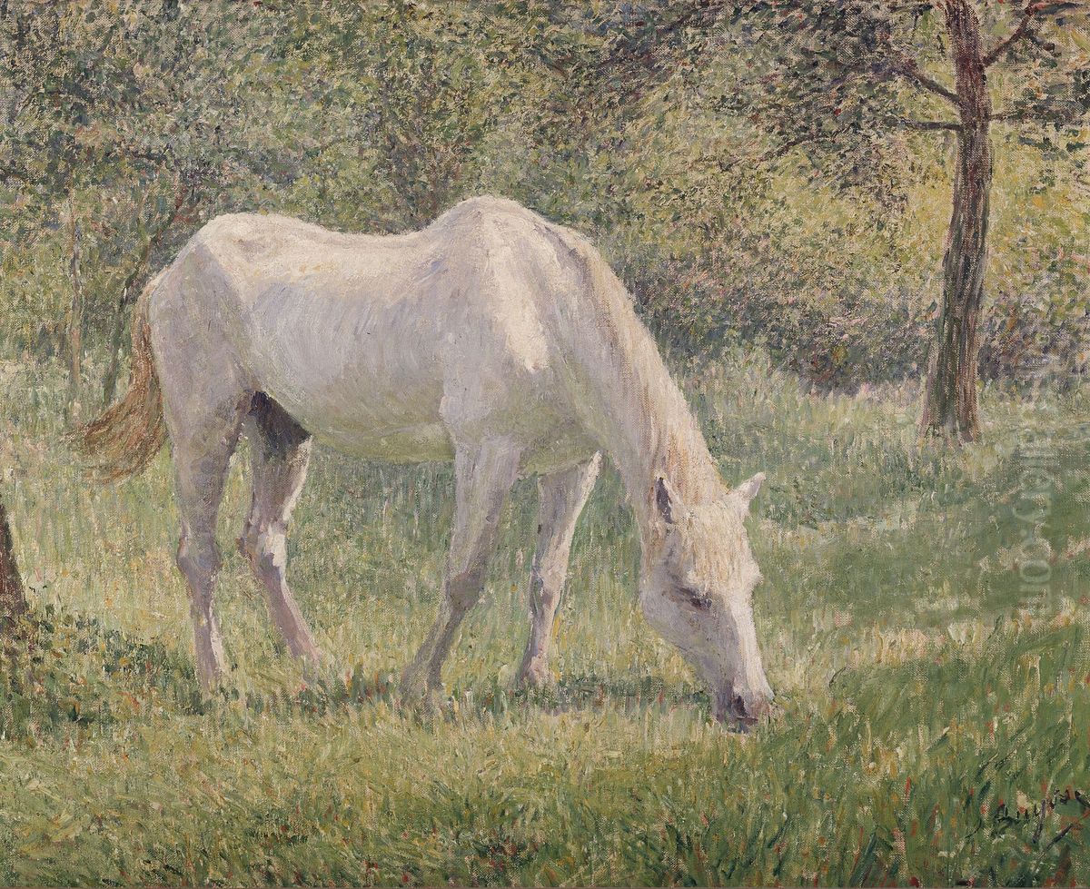 The White Horse Oil Painting by Georges Buysse
