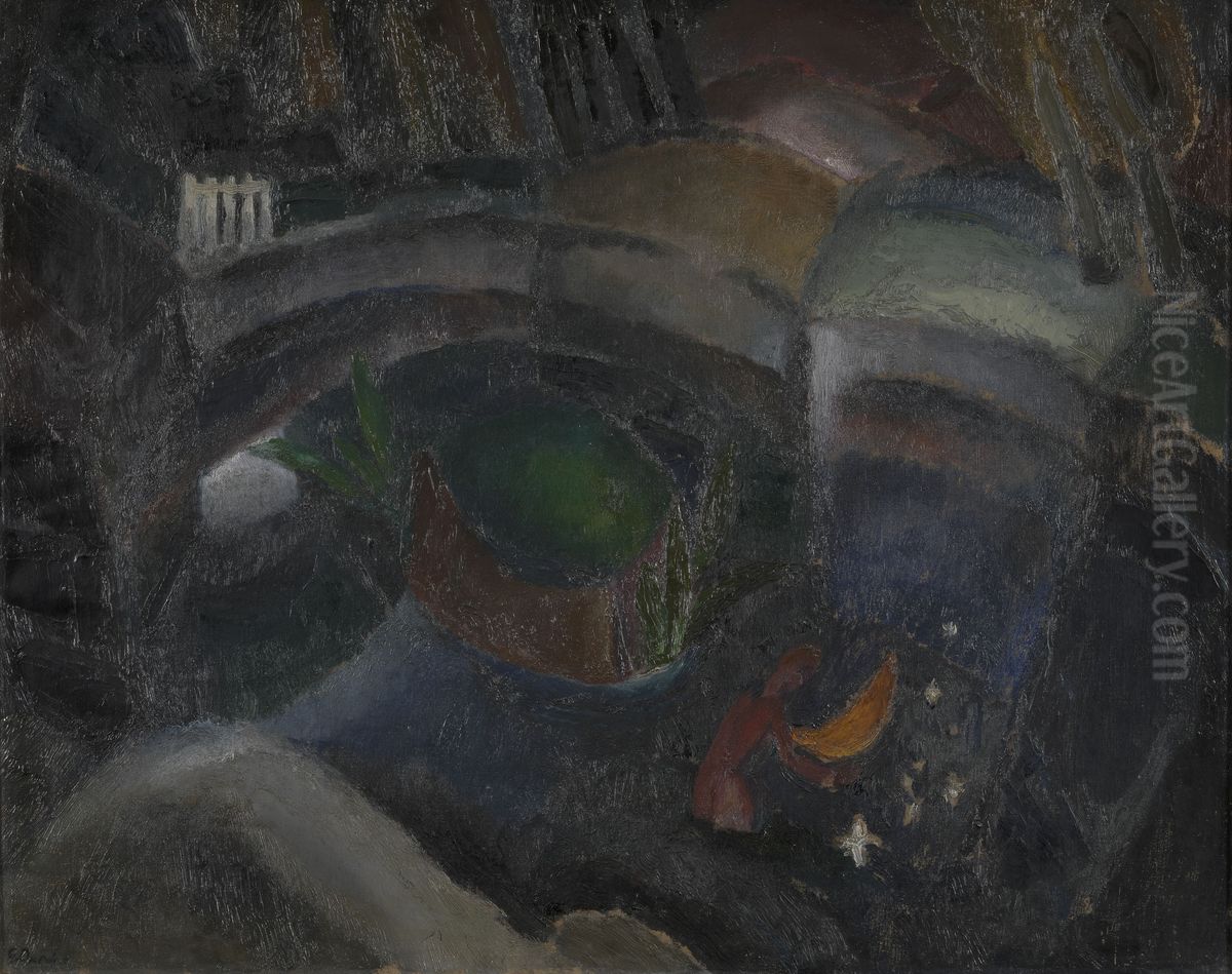 Fishing for Stars Oil Painting by Frits Van Den Berghe