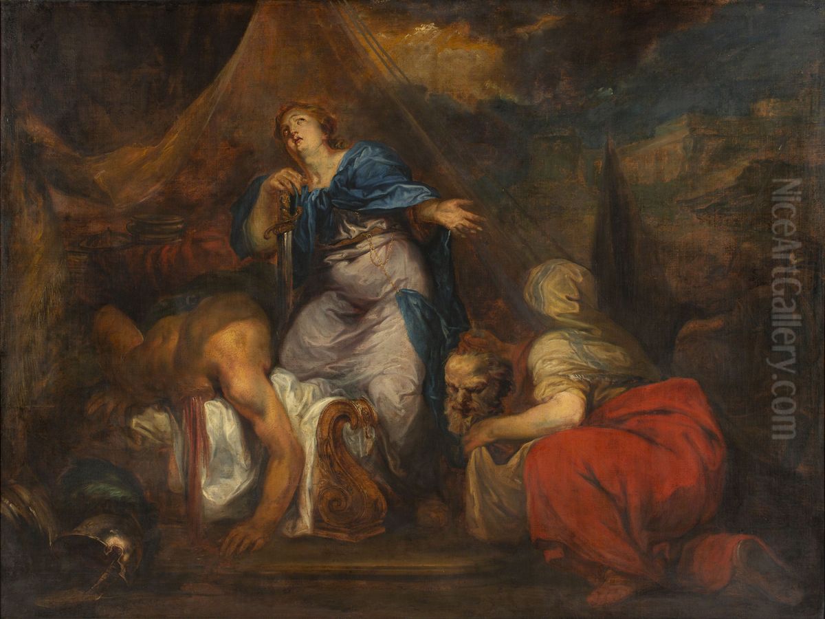 The Death of Holofernes Oil Painting by Lodewijk de Deyster