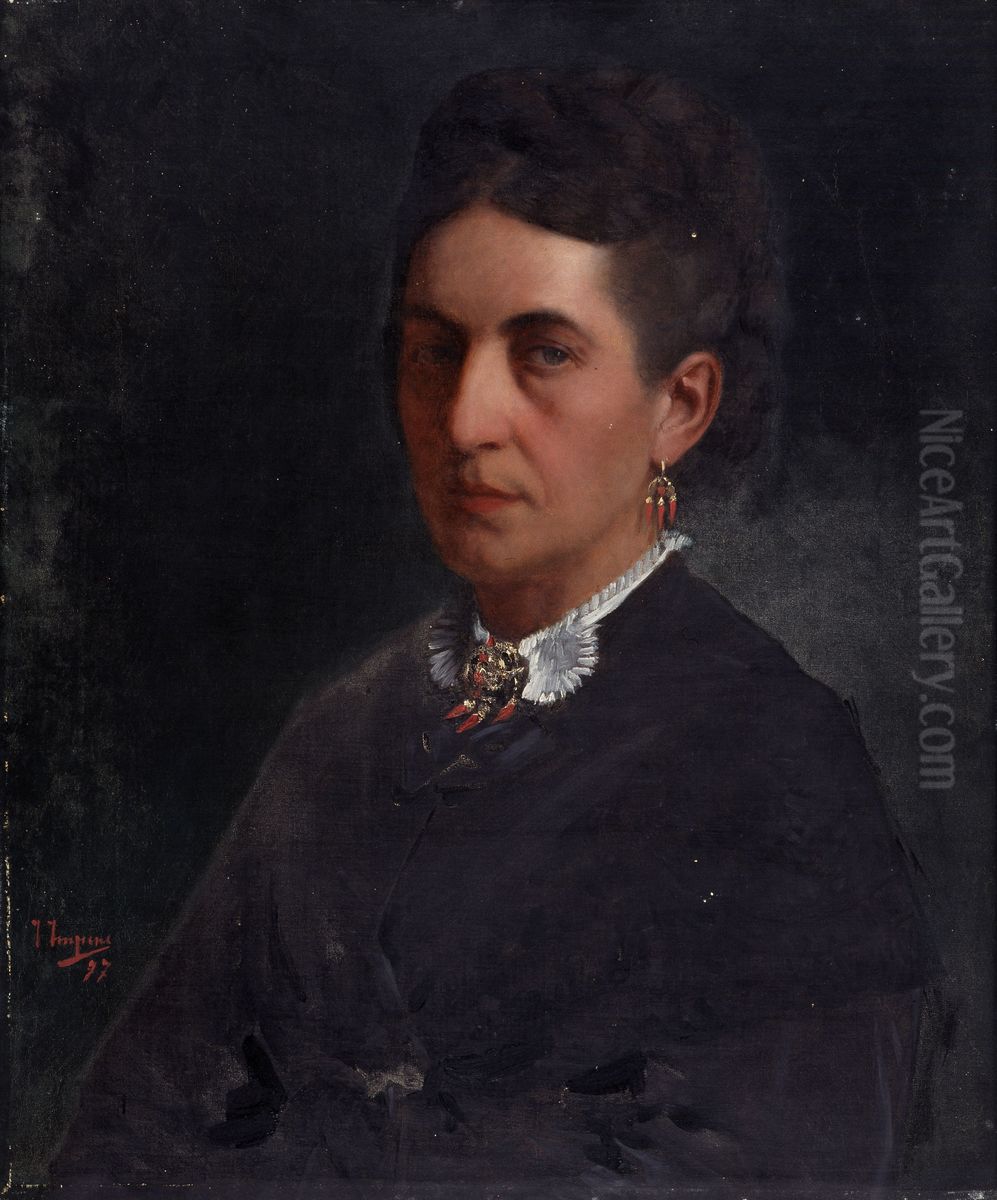 Portrait of Mrs Donny Oil Painting by Josse Impens