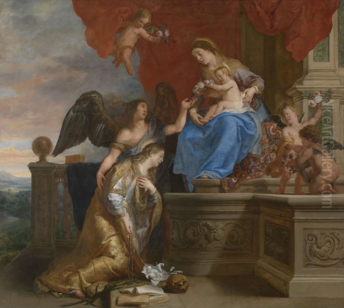 The Coronation of St Rosalie Oil Painting by Gaspar De Crayer