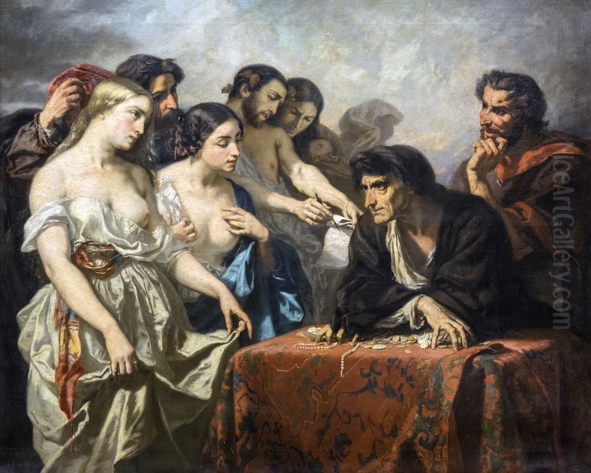 The Lust for goldFrancais:La soif de l'orItaliano:La sete di oro Oil Painting by Thomas Couture