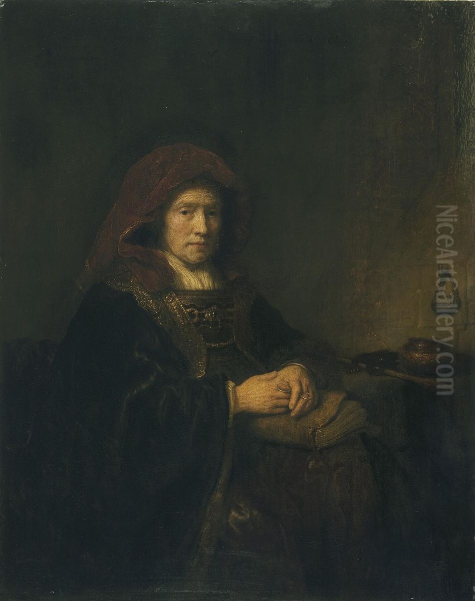 Old Woman with Spectacles Oil Painting by Rembrandt