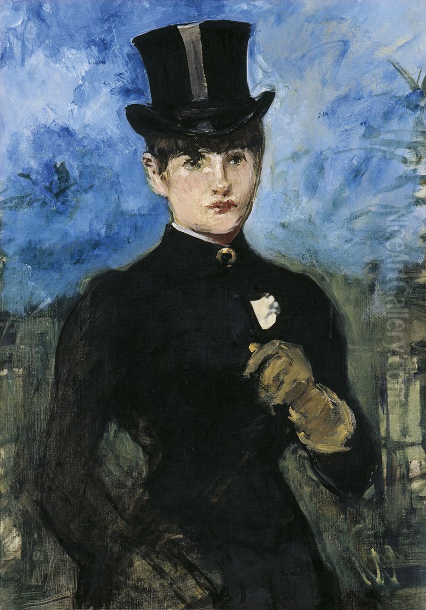 Horsewoman, Fullface Oil Painting by Edouard Manet