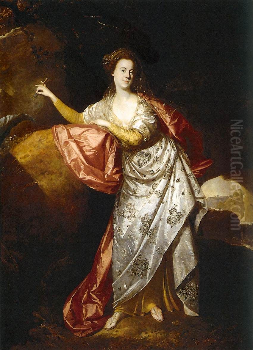Portrait of Ann Brown in the Role of Miranda (?) Oil Painting by Johann Zoffany