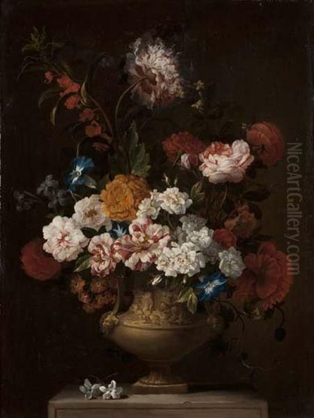 Bouquet De Fleurs Oil Painting by Pieter Casteels