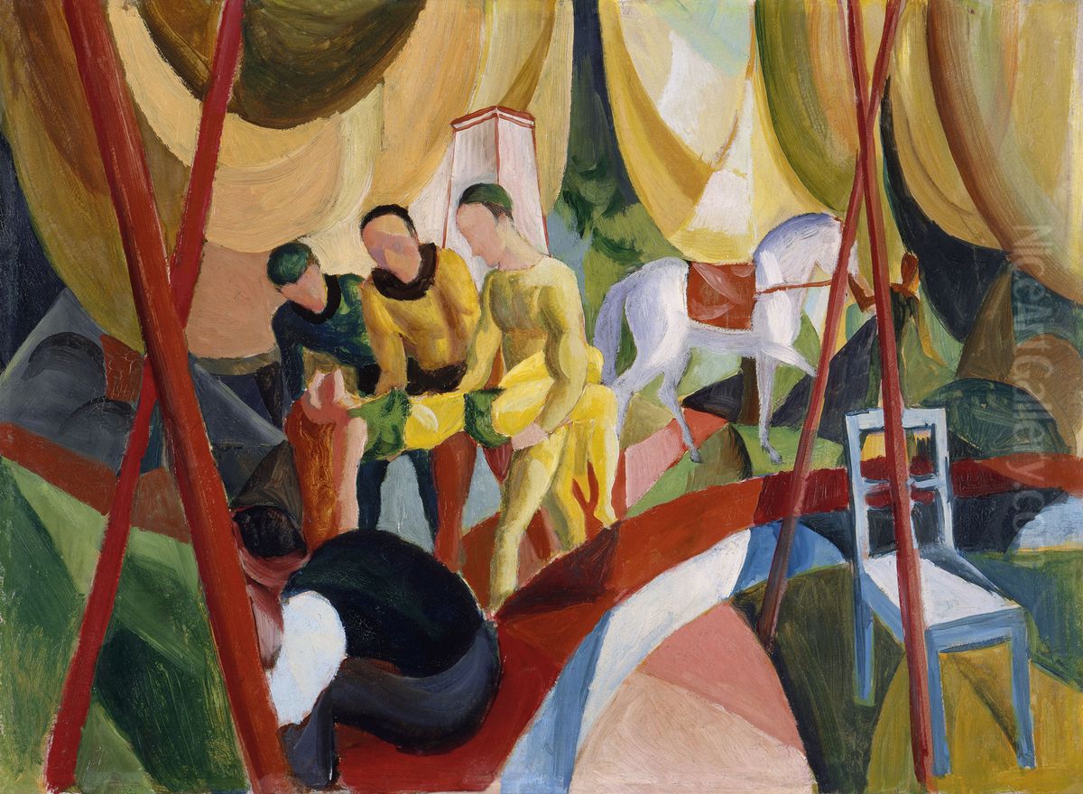 Circus Oil Painting by August Macke