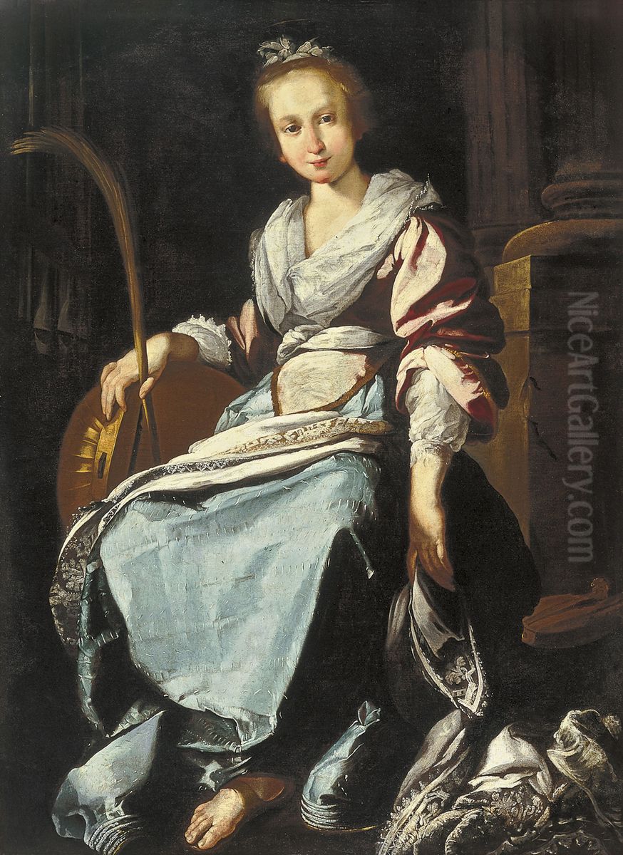 Saint Cecilia Oil Painting by Bernardo Strozzi