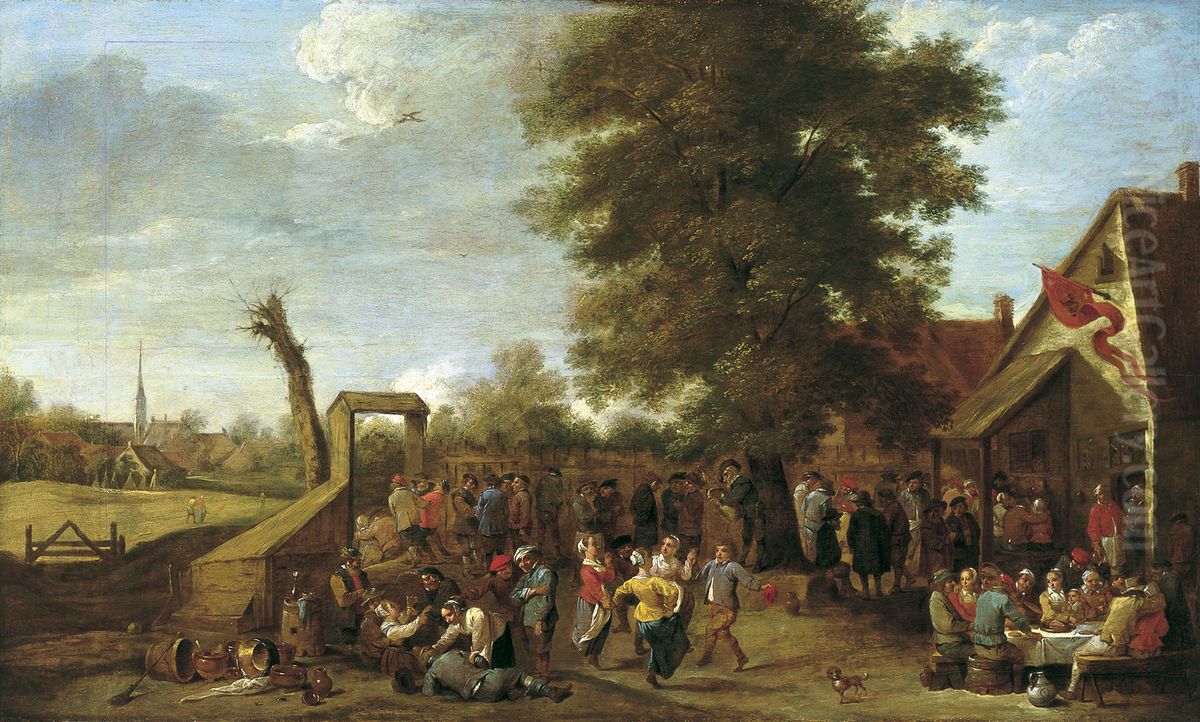 The Village Fete Oil Painting by David Teniers the Younger