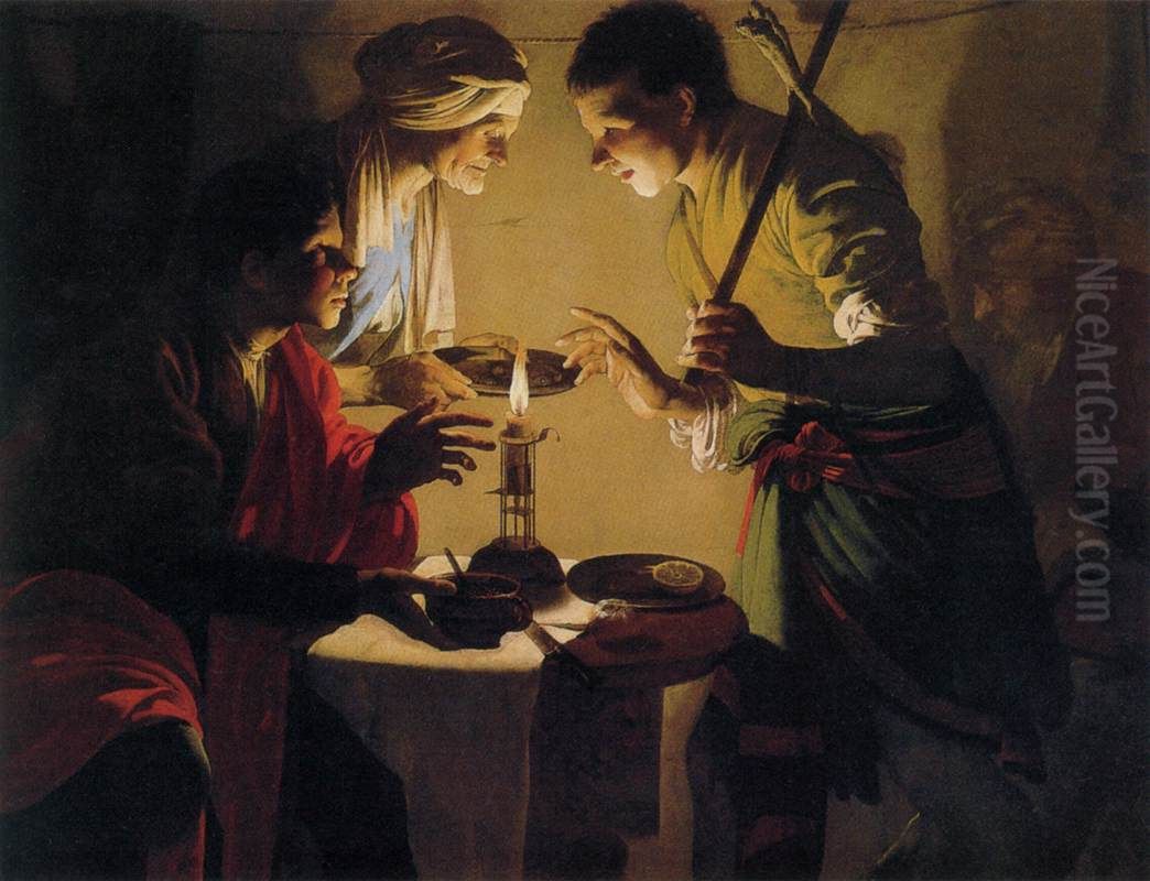 Esau selling his birthright Oil Painting by Hendrick Ter Brugghen