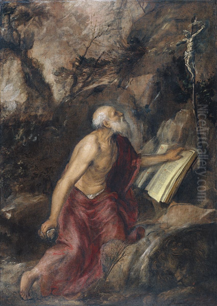 San Jeronimo penitente Oil Painting by Titian