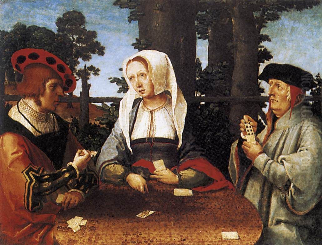 Card Players Oil Painting by Lucas Van Leyden