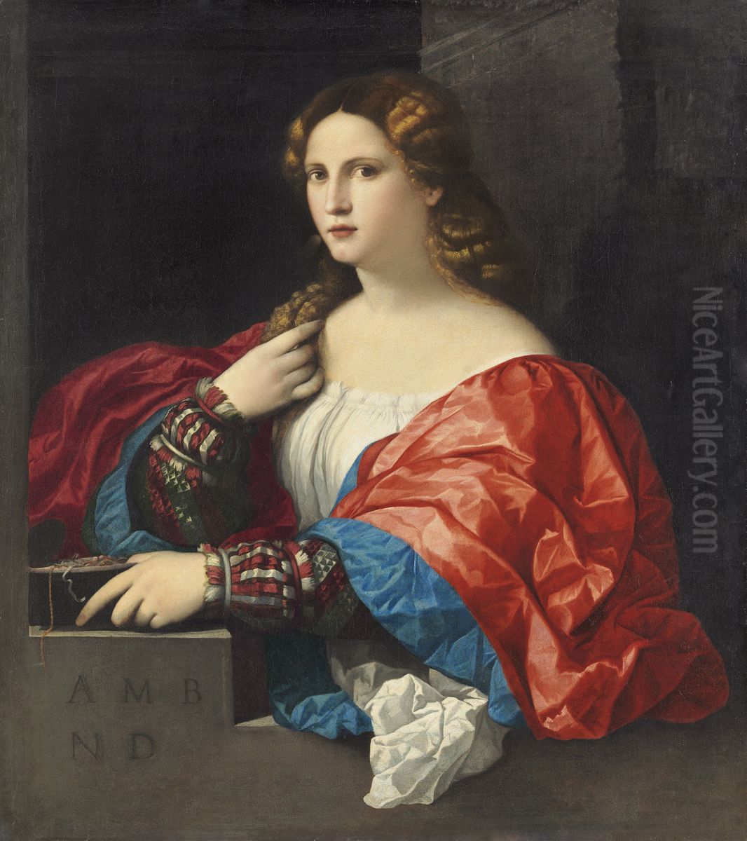 La Bella Oil Painting by Palma Vecchio