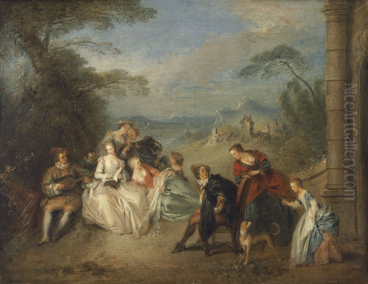 Concert Champetre Oil Painting by Jean-Baptiste Pater