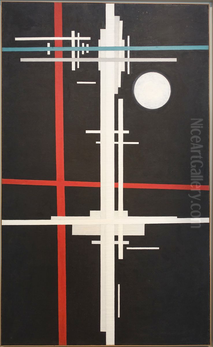 Suprematist Composition Oil Painting by Ilya Chashnik