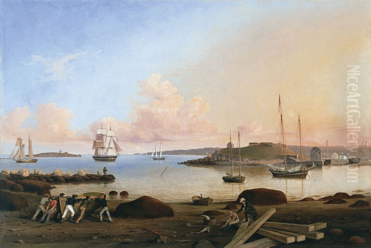 The Fort and Ten Pound Island, Gloucester, Massachusetts Oil Painting by Fitz Henry Lane