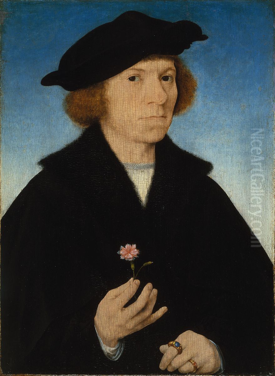 Self portrait Oil Painting by Joos Van Cleve