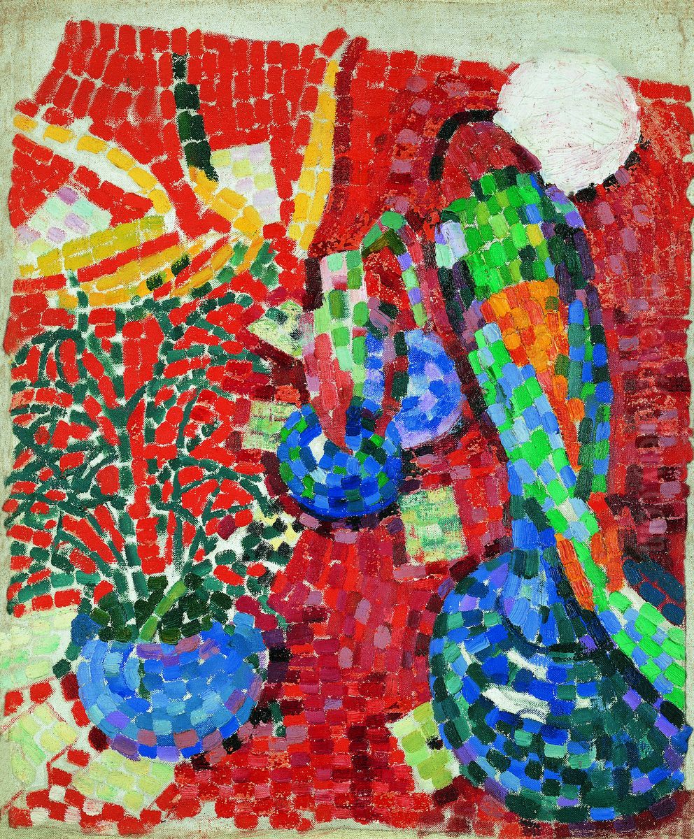Still-life with a Parrot Oil Painting by Robert Delaunay
