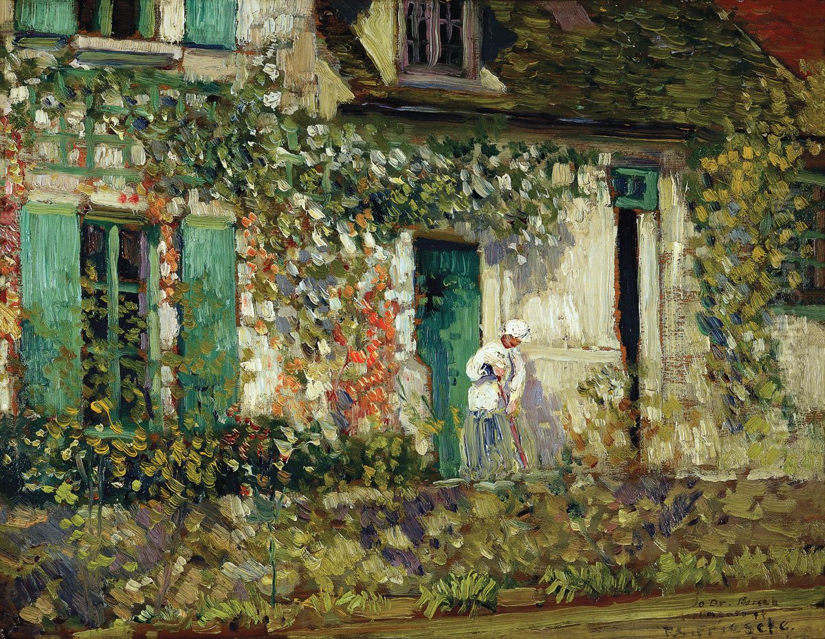 The House in Giverny Oil Painting by Frederick Carl Frieseke