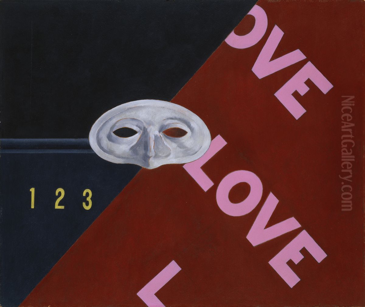 Love, Love, Love. Homage to Gertrude Stein Oil Painting by Charles Demuth