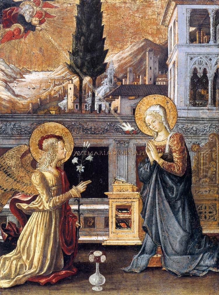 Annunciation Oil Painting by Benedetto Bonfigli