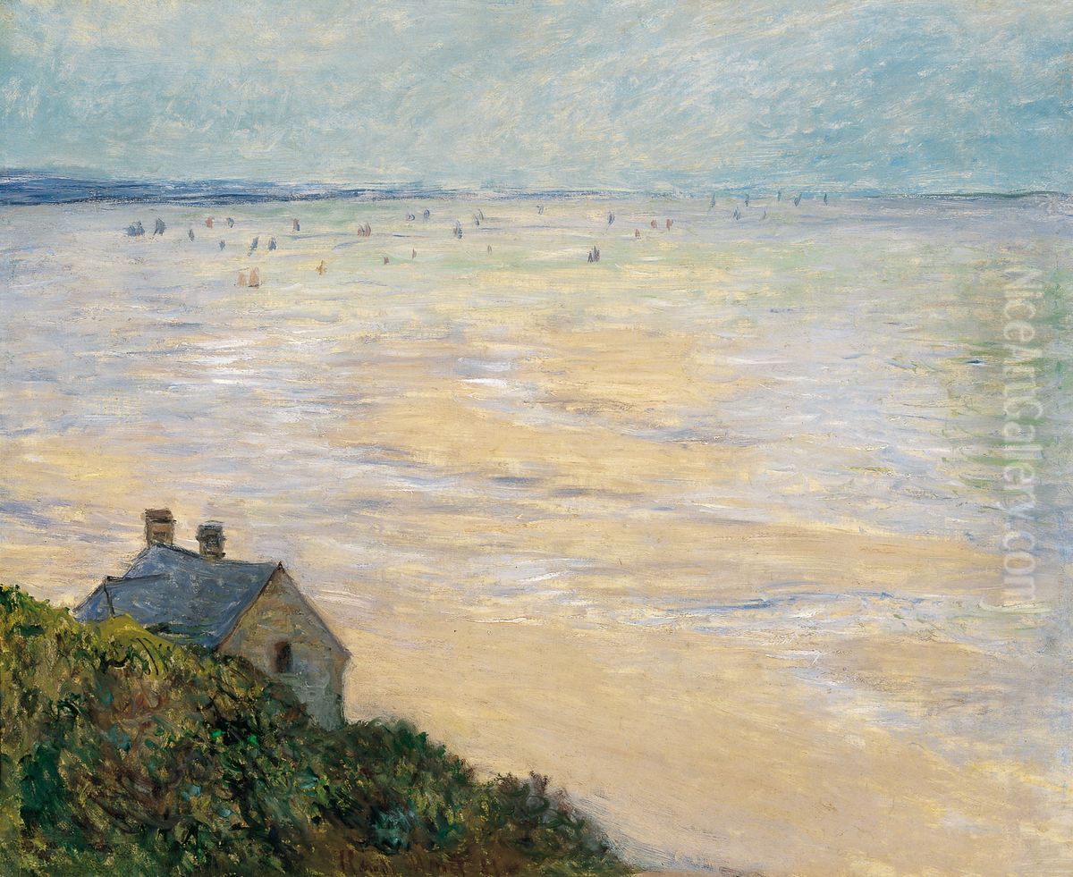 Chata w Trouville, odplyw Oil Painting by Claude Oscar Monet