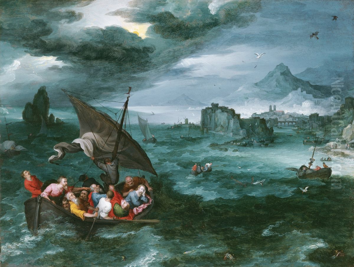 Christ in the Storm on the Sea of Galilee Oil Painting by Jan Brughel