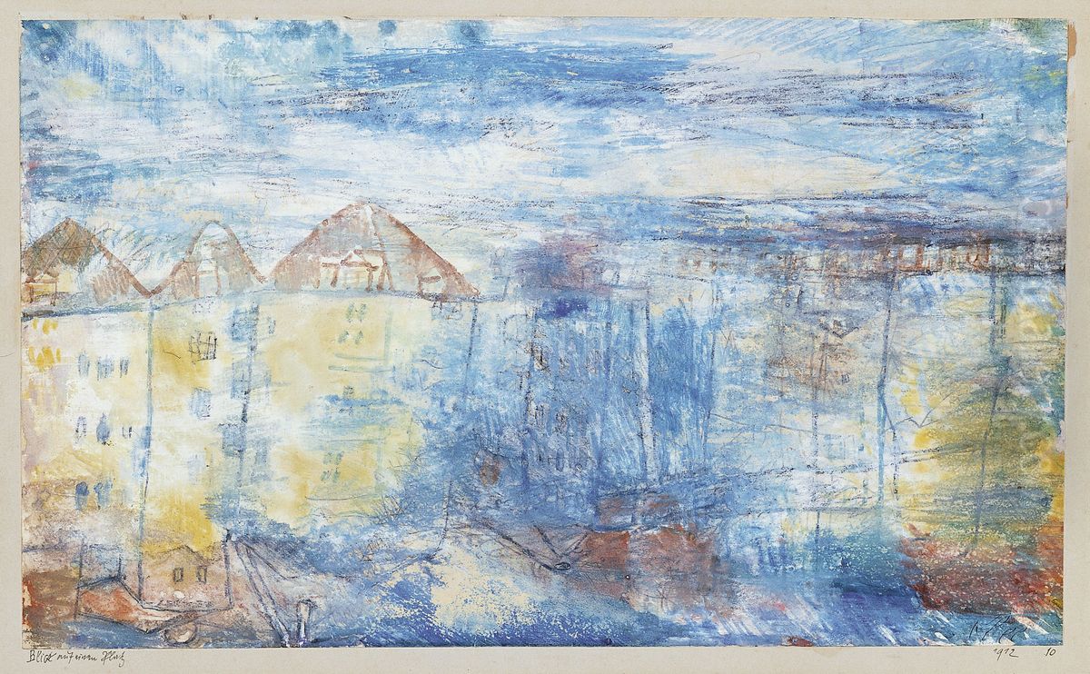 Vista a una plaza Oil Painting by Paul Klee