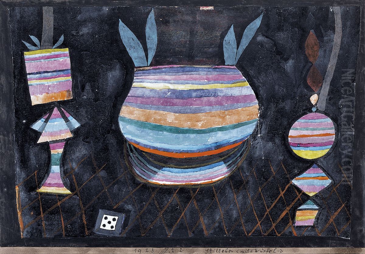 Still Life with Dice Oil Painting by Paul Klee