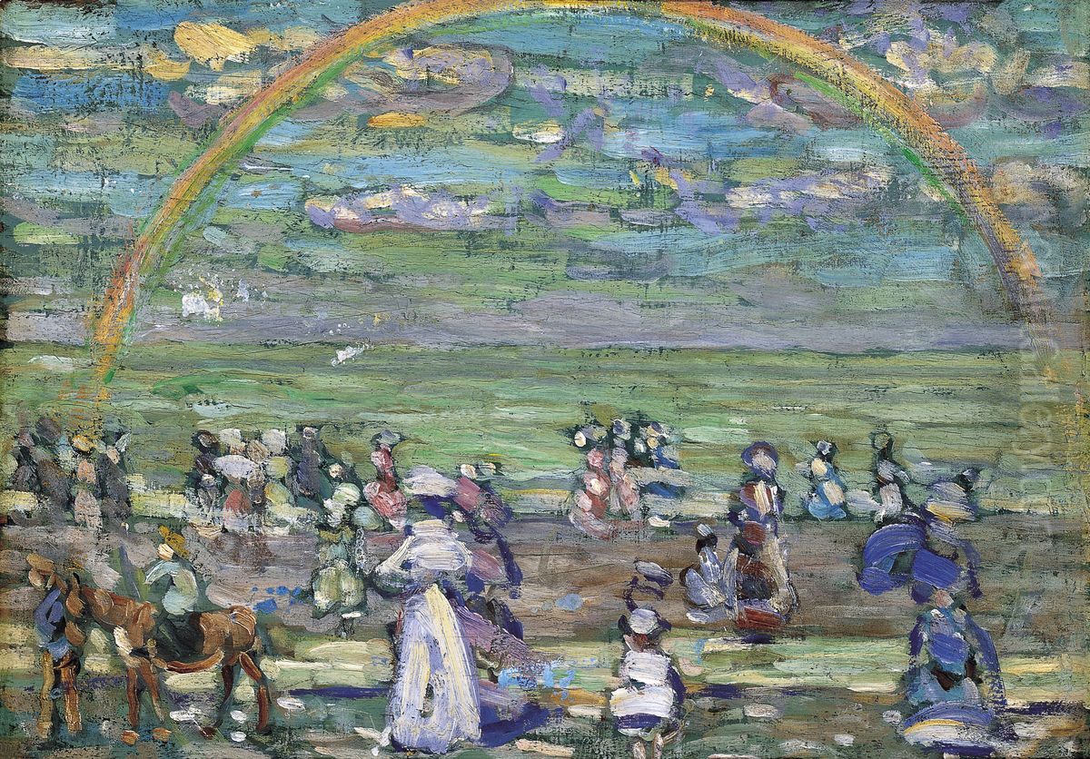 Rainbow Oil Painting by Maurice Prendergast