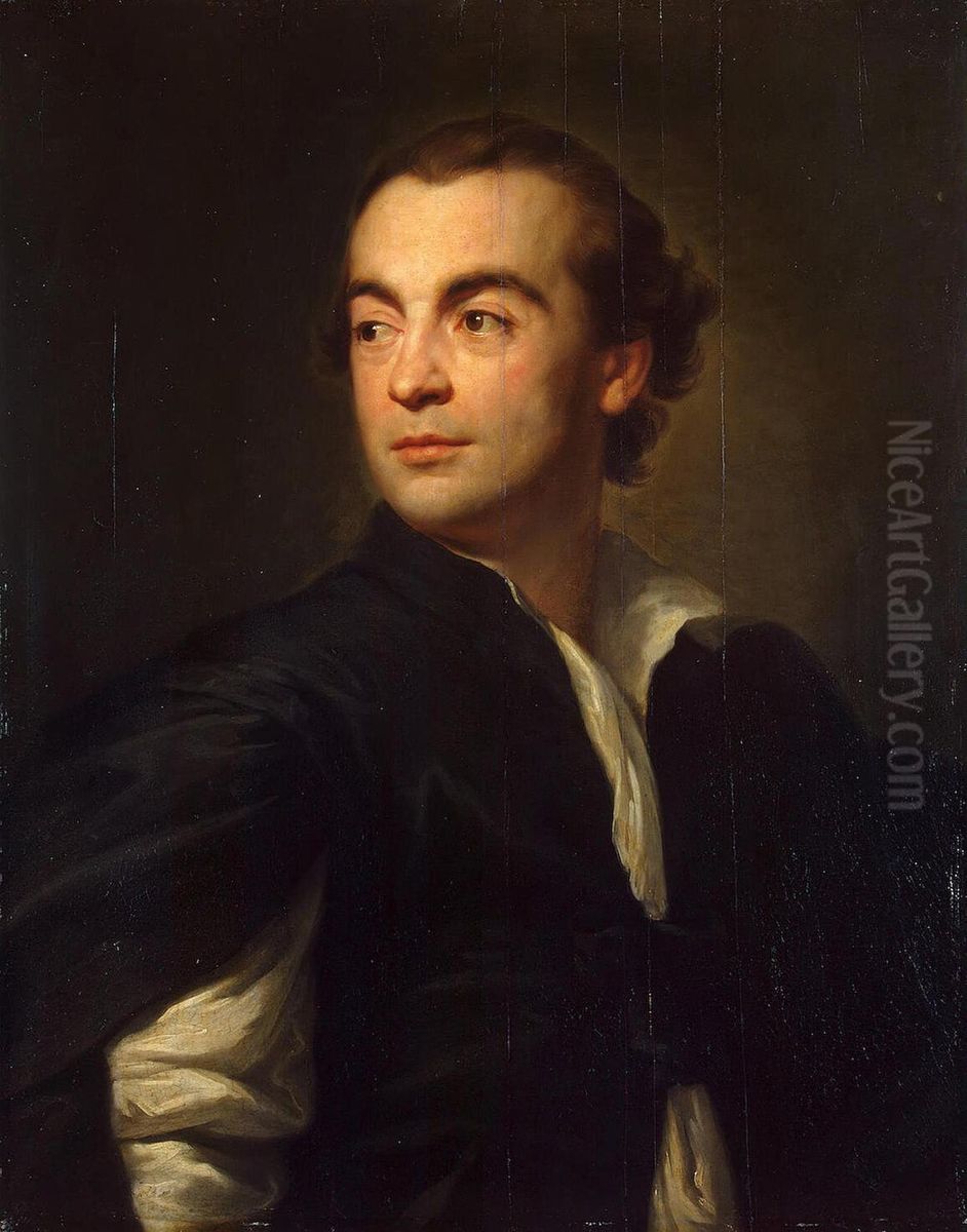 Portrait of Johann Joachim Winckelmann (? ) Oil Painting by Anton Raphael Mengs