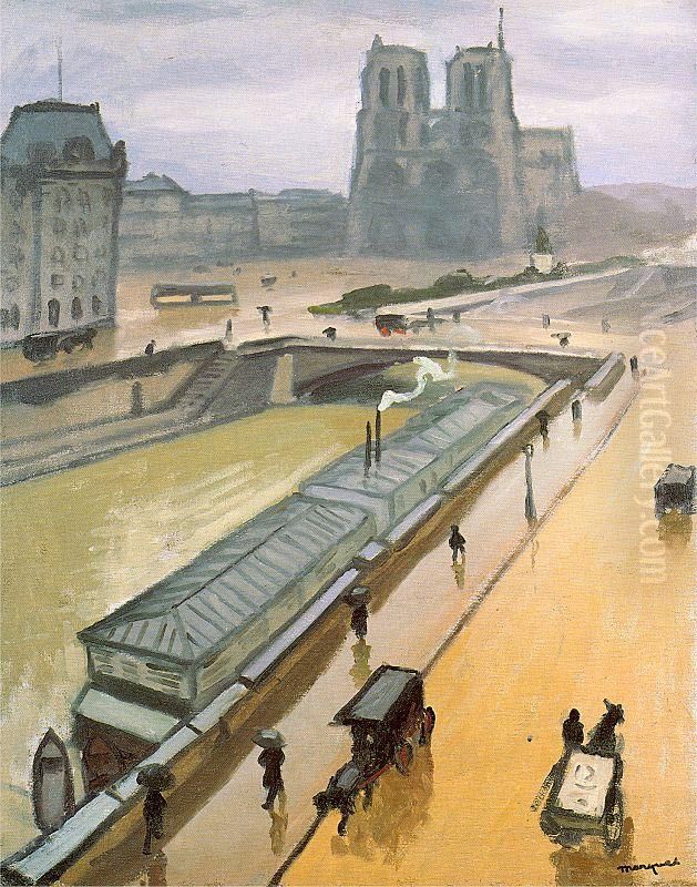 Rainy Day in Paris Albert Marquet (1910) Oil Painting by Albert Marquet