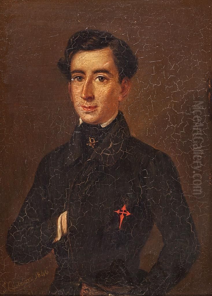 Caballero De La Orden De Santiago Oil Painting by Jose Castelaro y Perea