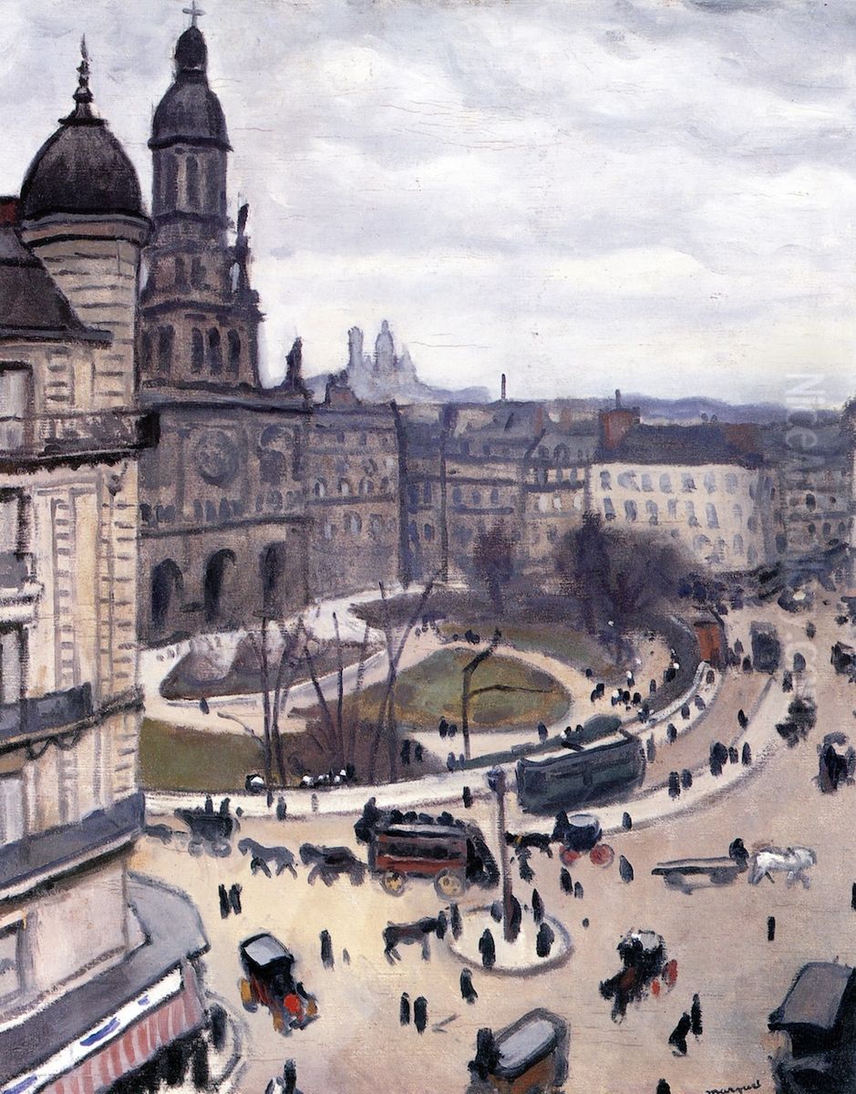 Place de la Trinite in Paris Oil Painting by Albert Marquet