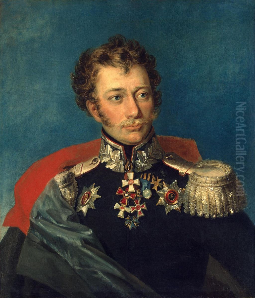 Portrait of Vasily D. Ilovaisky (1788-1860) (12th) Oil Painting by George Dawe