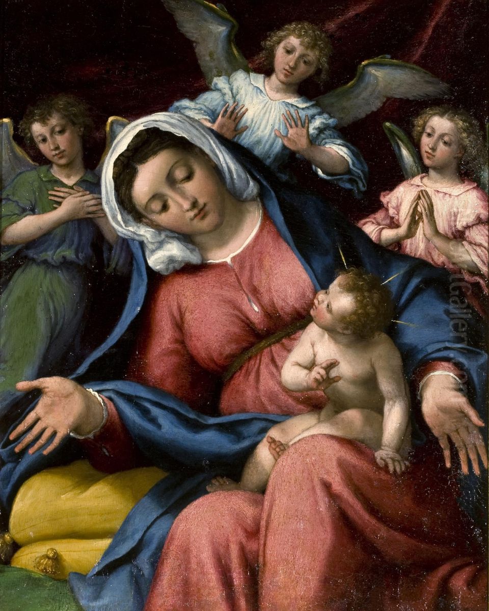 Madonna della Grazie Oil Painting by Lorenzo Lotto