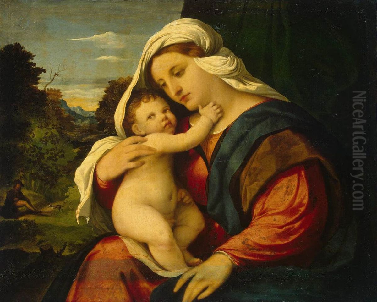 Madonna and Child Oil Painting by Palma Vecchio